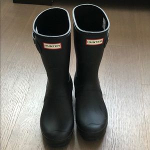 Hunter original short rain boots (matte black)